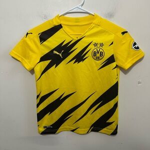 Puma Kids BVB 09 Yellow and Black Shirt Size Small/Medium S/M